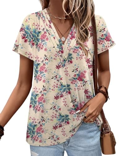 Angerella Women's Loose Fit Summer Short Sleeve Tops