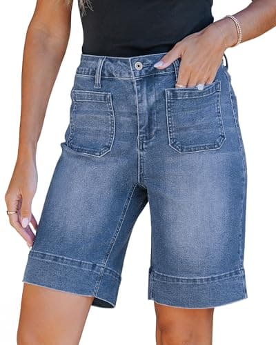 Luvamia High-Waisted Bermuda Shorts for Women