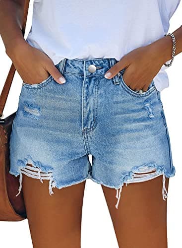 Angerella Women's Ripped Jean Short