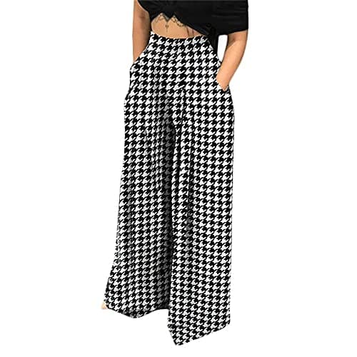 MESLIMA High-Waisted Wide Leg Stretch Palazzo Pants for Women