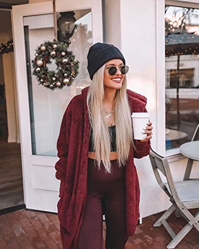 Reflex Ultra Soft Sherpa Hooded Open Cardigan with Pockets