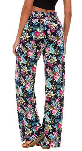 EEVASS Women's Casual Wide Leg Floral Lounge Pants