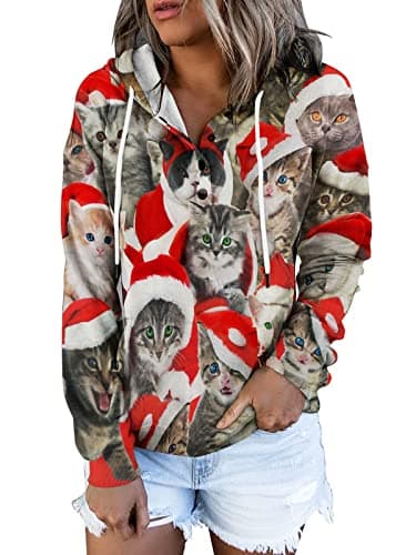 Women's Button Down Hooded Sweatshirts with Pockets