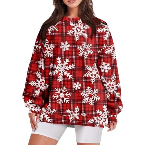 GOFULY Oversized Camo Pullover Sweatshirt for Women