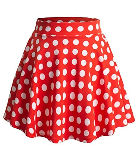Women's Stretchy Flared Mini Skater Skirt XS-3XL Plus Size