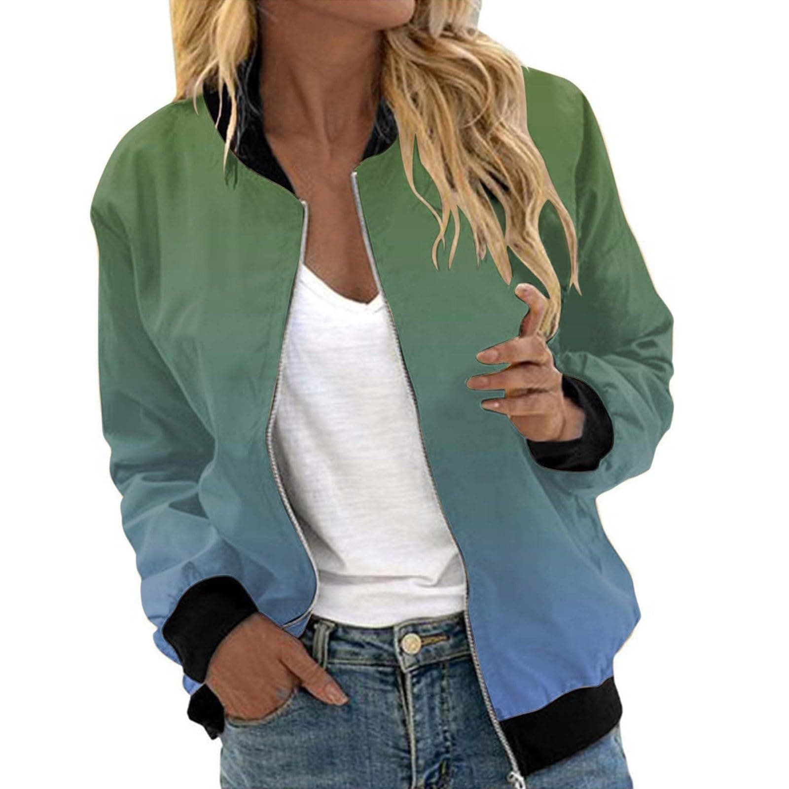Lolvmvchi Women's Red Jean Windbreaker Jacket with Zipper Fleece Rain Outerwear