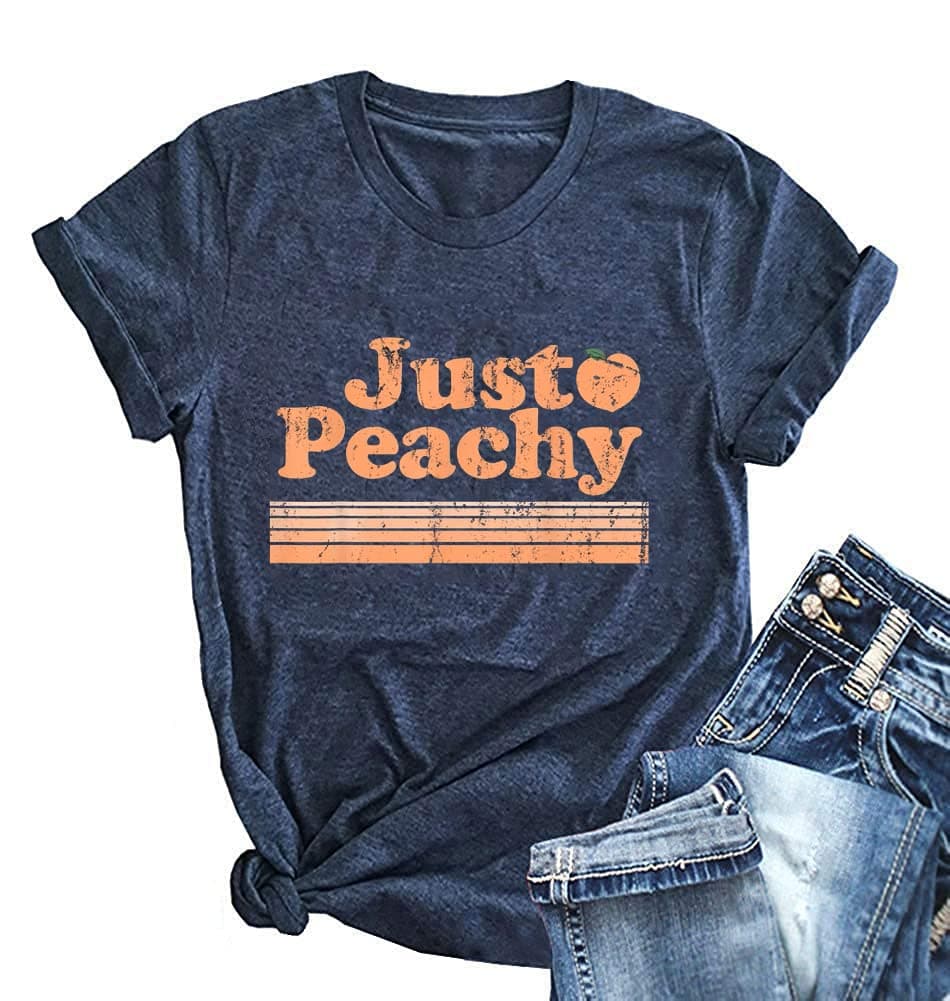 Just Peachy Women's Casual Graphic Tees