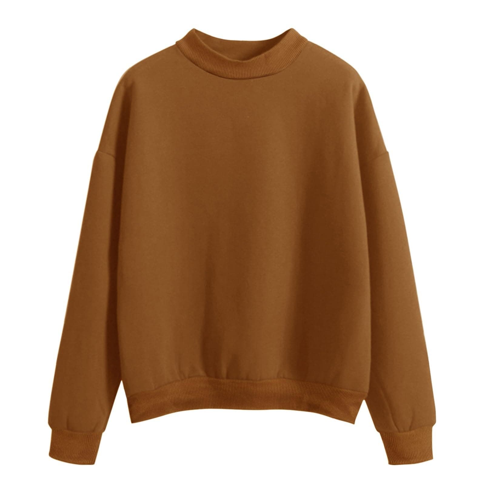 Trendy Women's Thick Solid Color Sweatshirt for Fall Winter Outdoor Activities