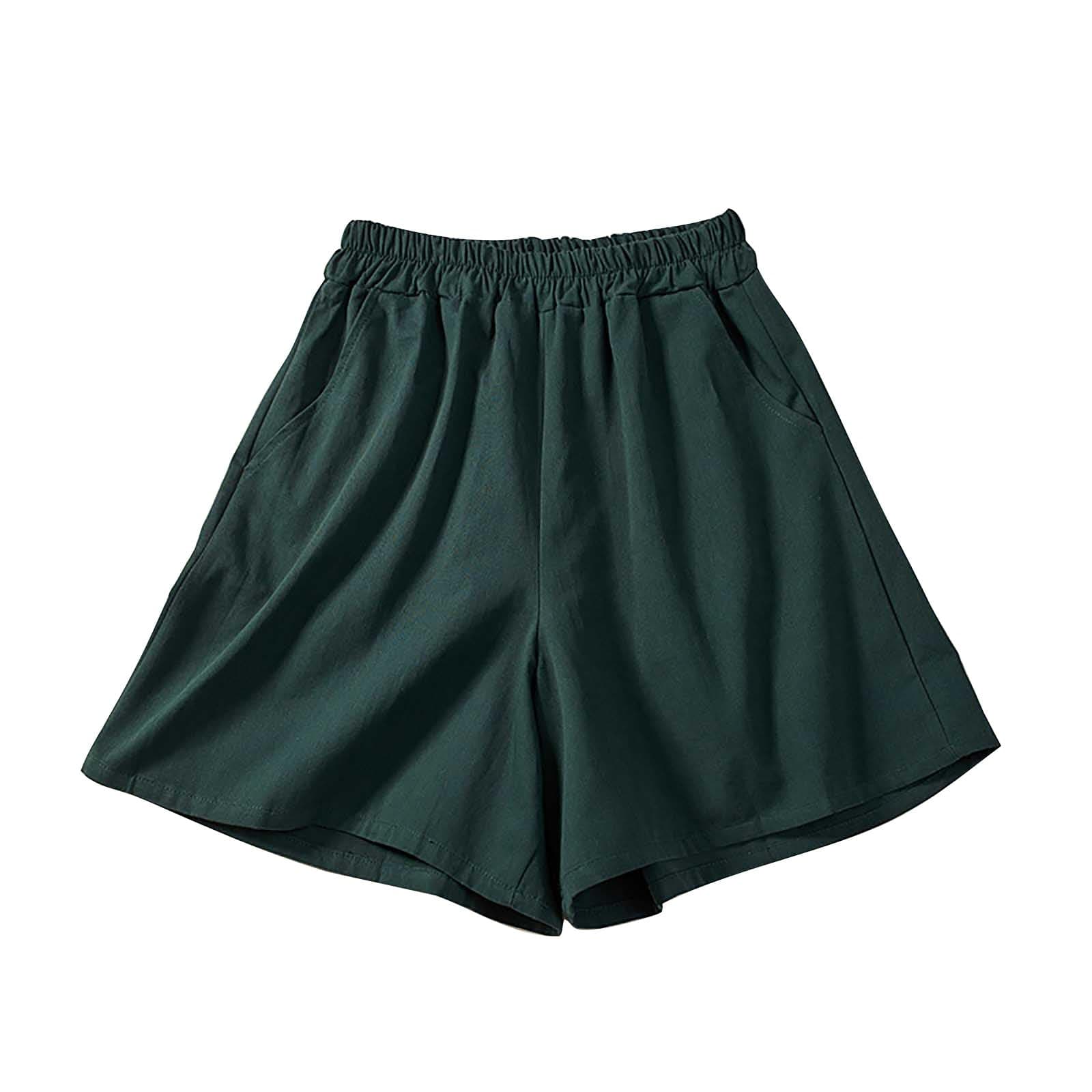 Sktremeuru Women's Cotton Linen Shorts for Summer Comfort and Style