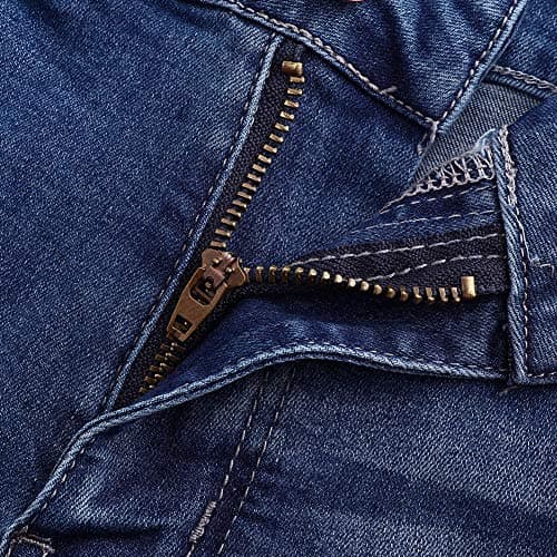Thunder Star Women's Mid Rise Ripped Stretch Denim Shorts