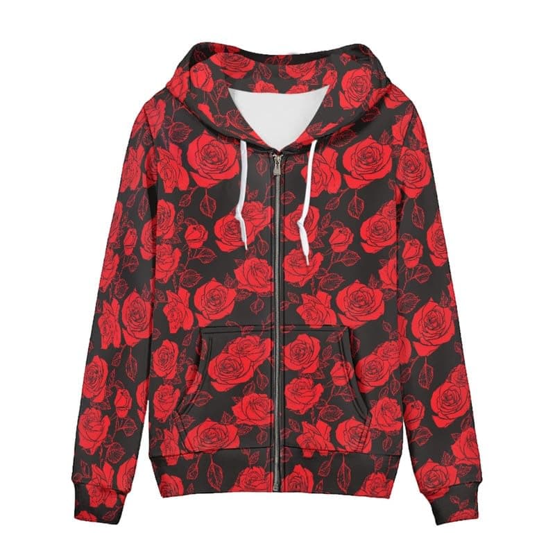 Irisjudy Monet Art Color Stripe Zip Hoodie for Women