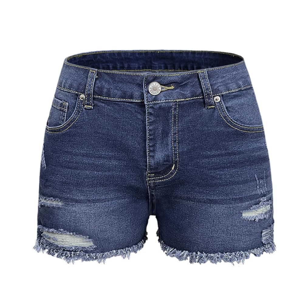 BIUDI FOX High-Waist Ripped Stretch Skinny Jean for Plus Size Women