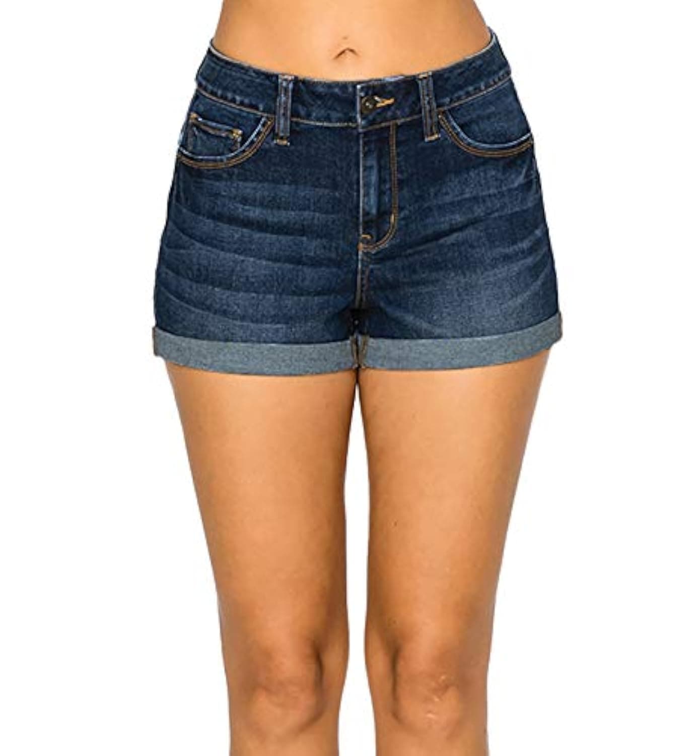 WAX JEAN High-Waisted Sustainable Denim Shorts - REPREVE I Love You