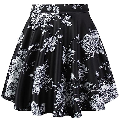Women's Basic A-Line Mini Flared Skater Party Skirt