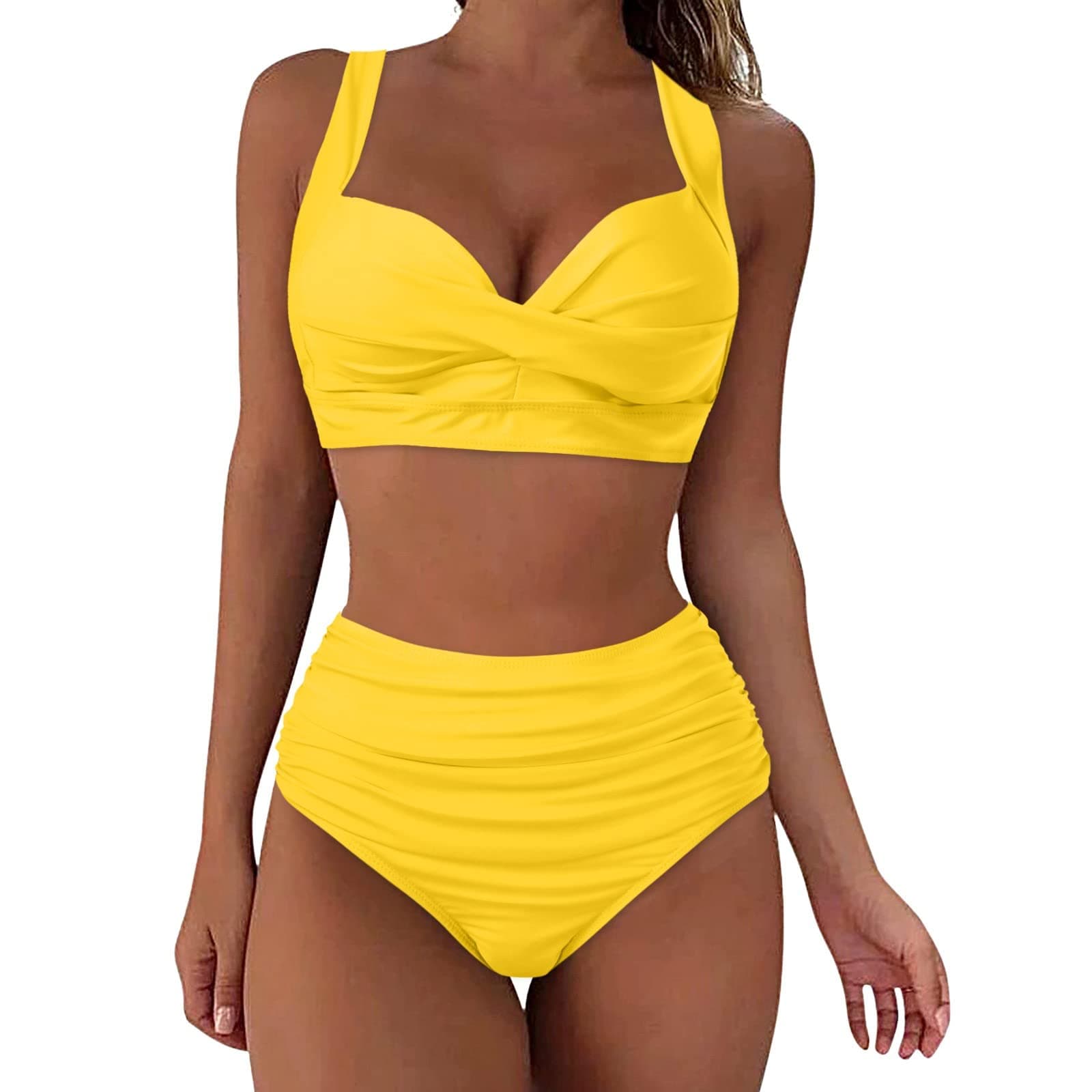 Women's Vintage Polka Dot High Waisted Swimsuit Set