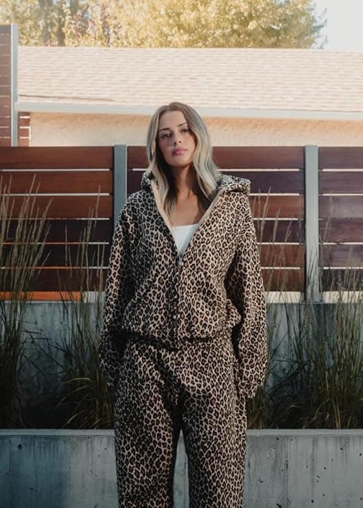 Leopard Cheetah Print Oversized Hoodie for Women in Y2K Streetwear