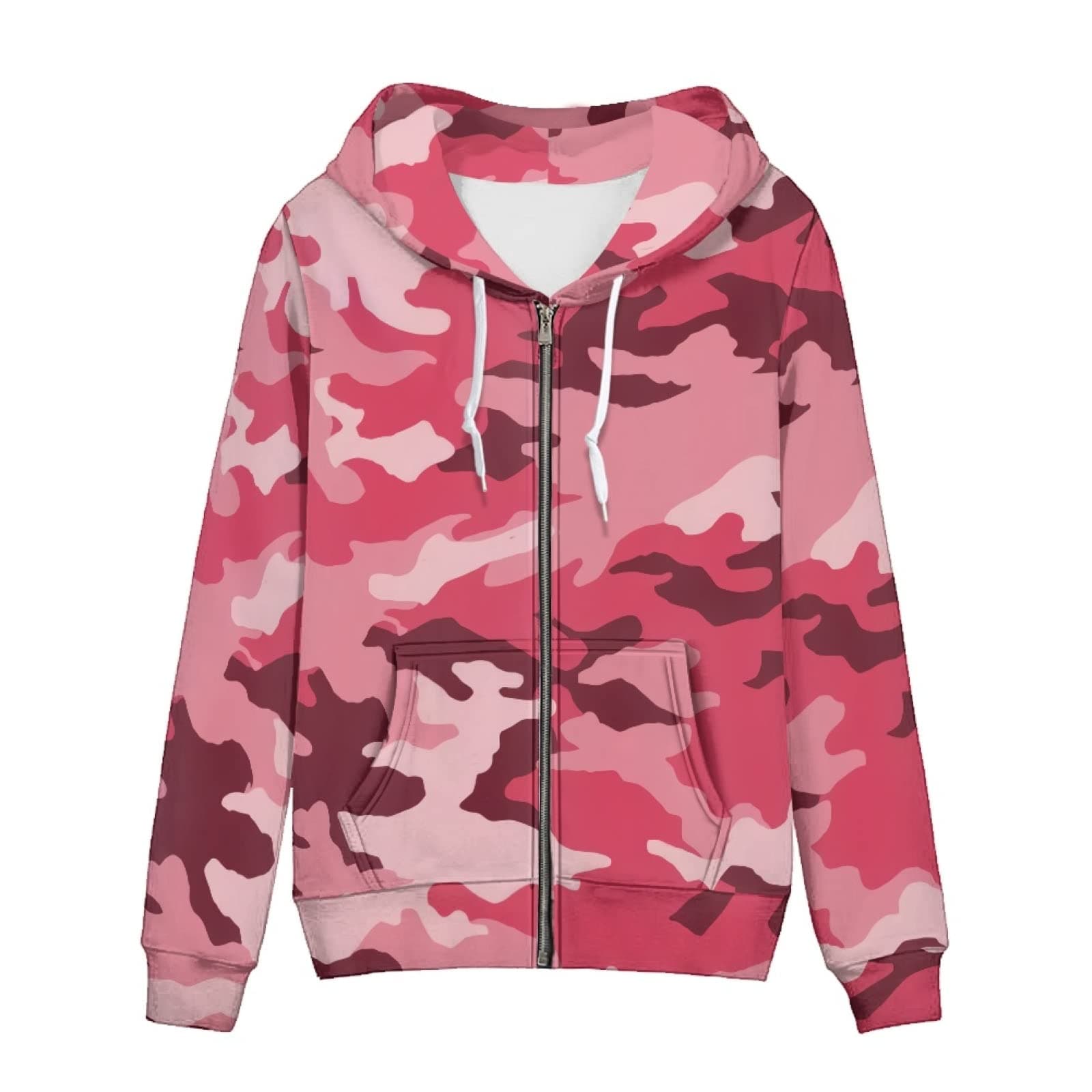 Irisjudy Monet Art Color Stripe Zip Hoodie for Women