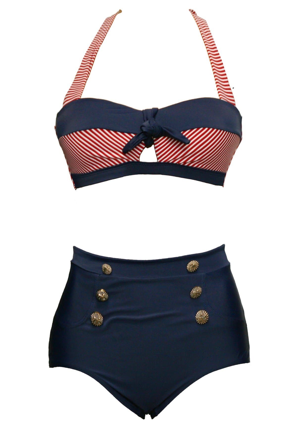 Retro Vintage Bikini Swimsuit for Women Plus Size