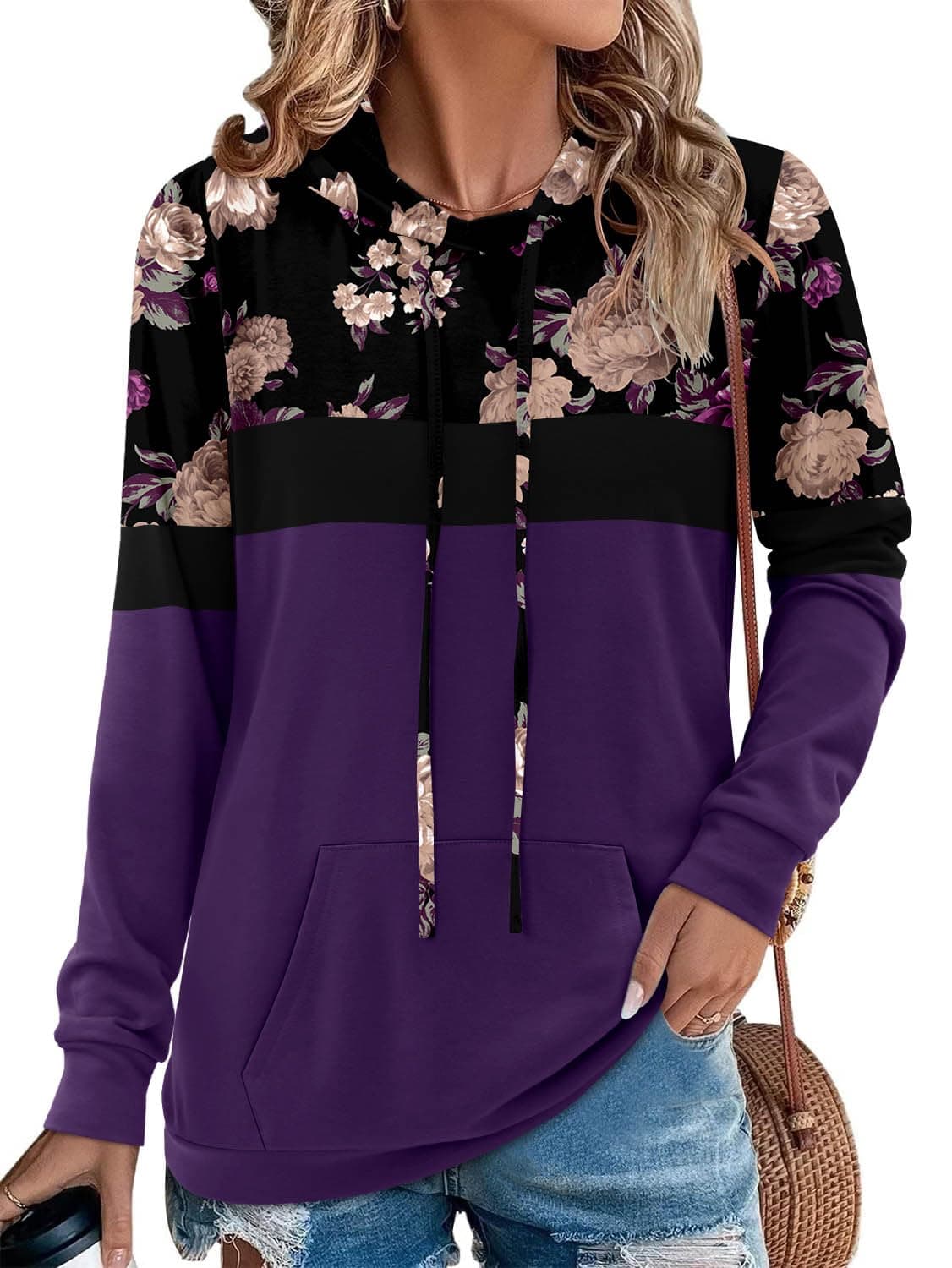 Women's Camo Leopard Print Hoodie Sweatshirt