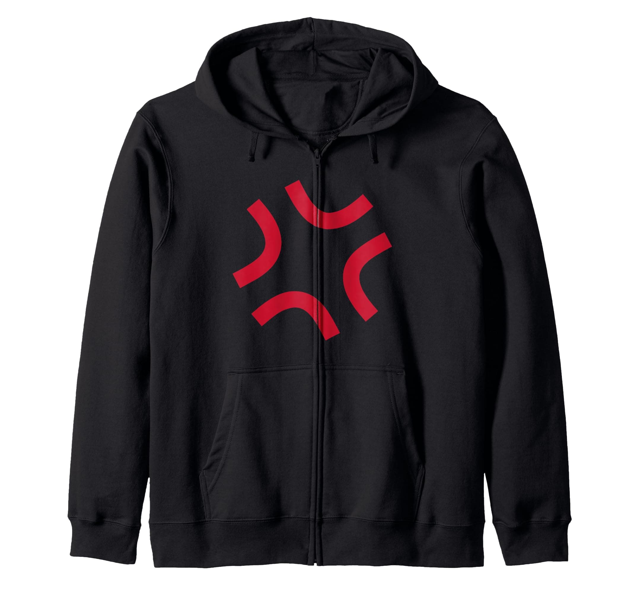 Anger Symbol Zip Hoodie for All Kinds of Faces