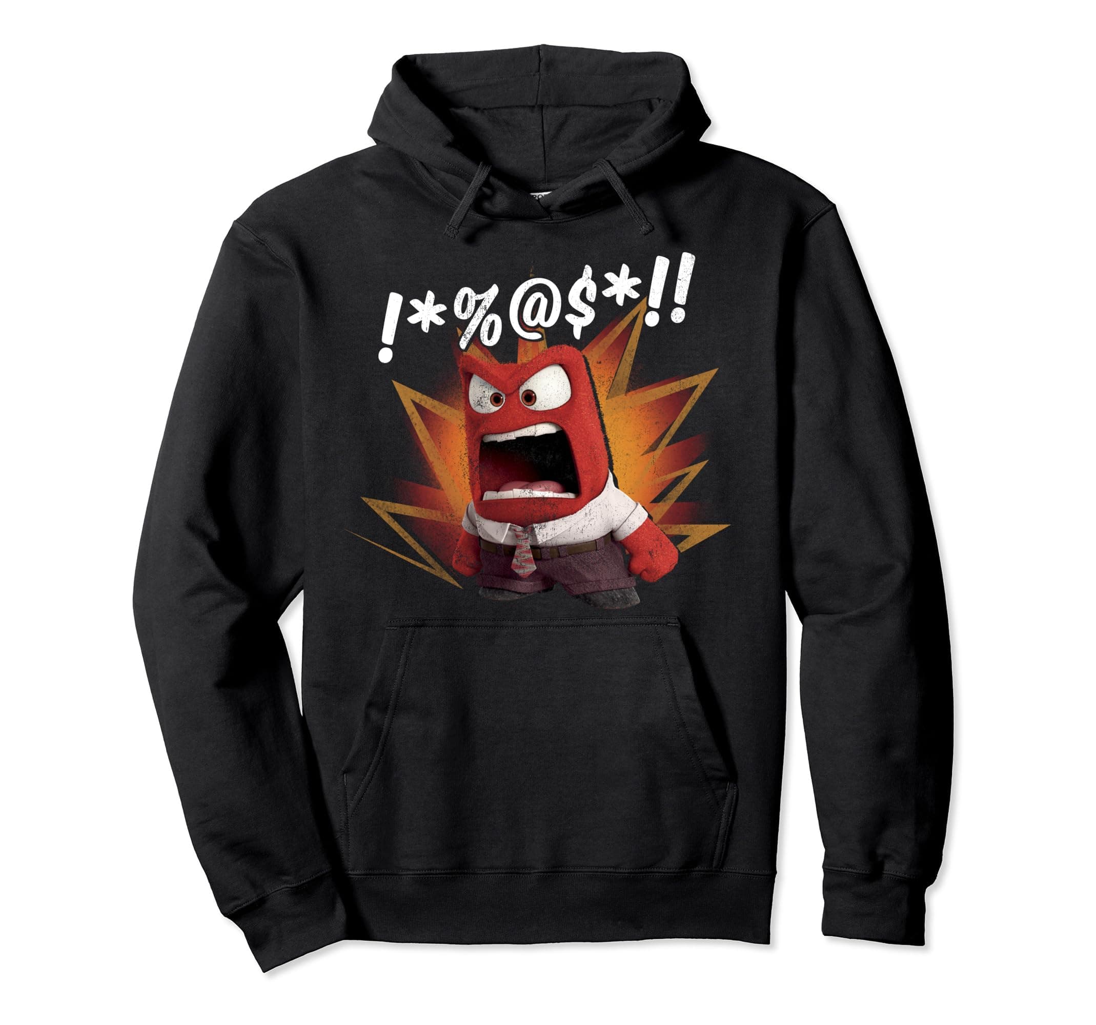 Disney Pixar Inside Out Anger Symbols Graphic Hoodie