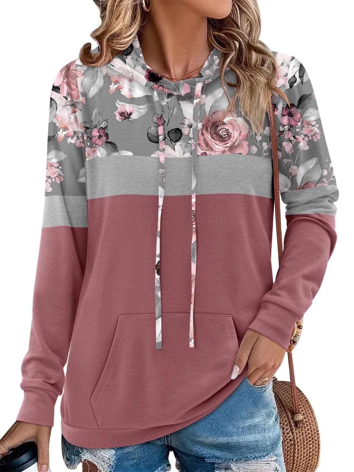 Women's Camo Leopard Print Hoodie Sweatshirt