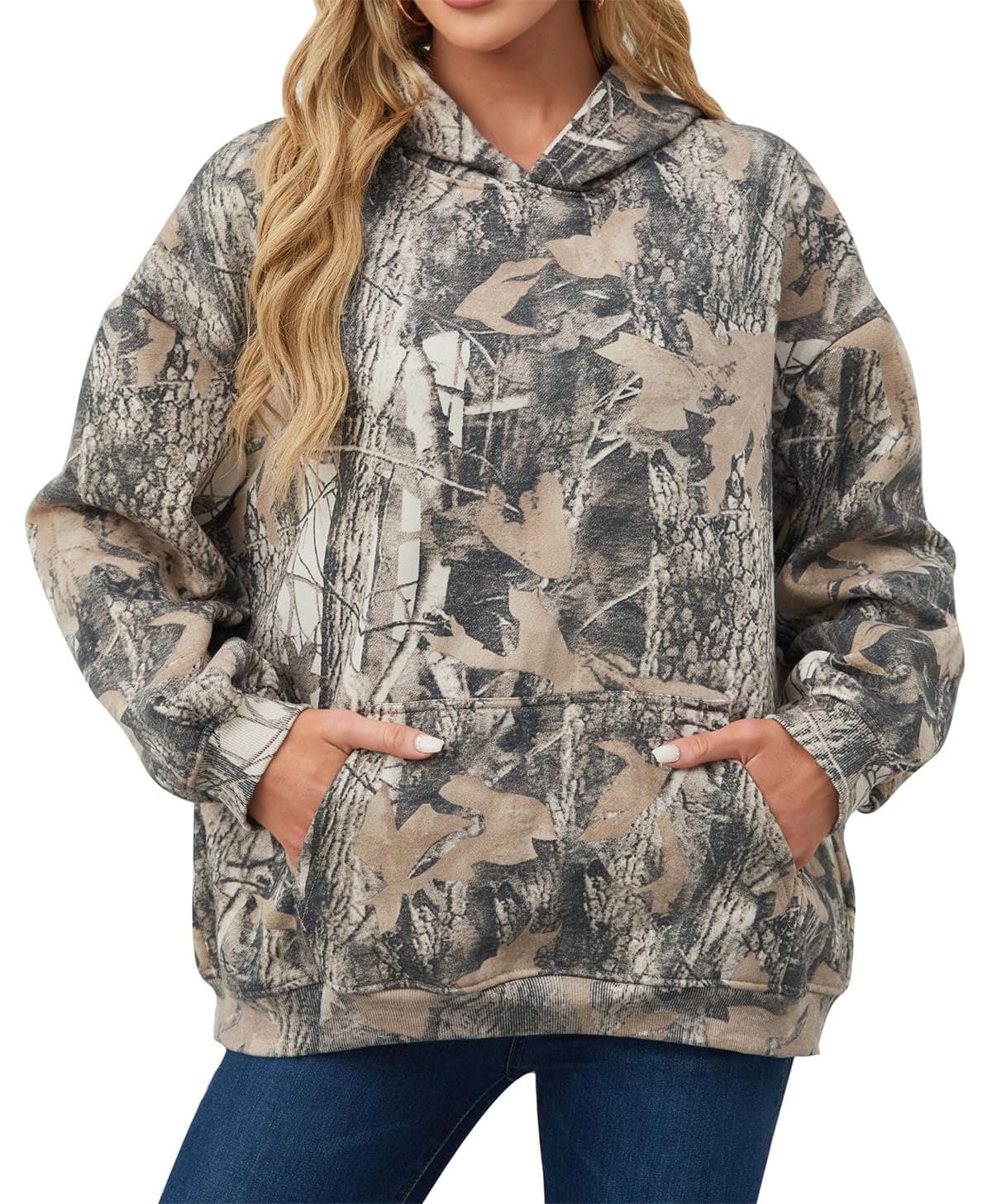 Calbatic Oversized Leopard Print Hoodie for Women and Men Long Sleeve Hooded Sweatshirts Cute Pullover with Pocket