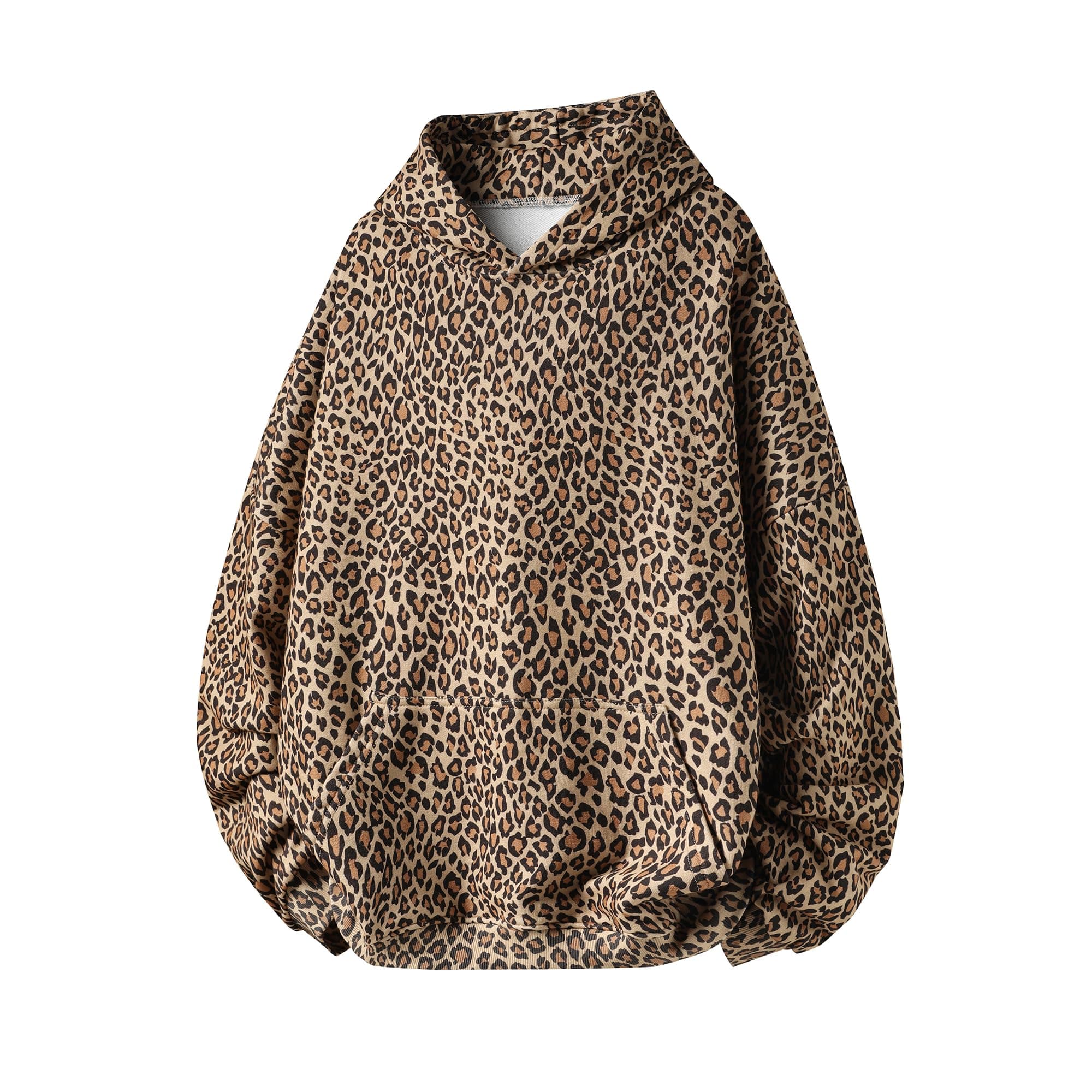 RONICY Camo Leopard Print Oversized Women's Hoodie with Pocket
