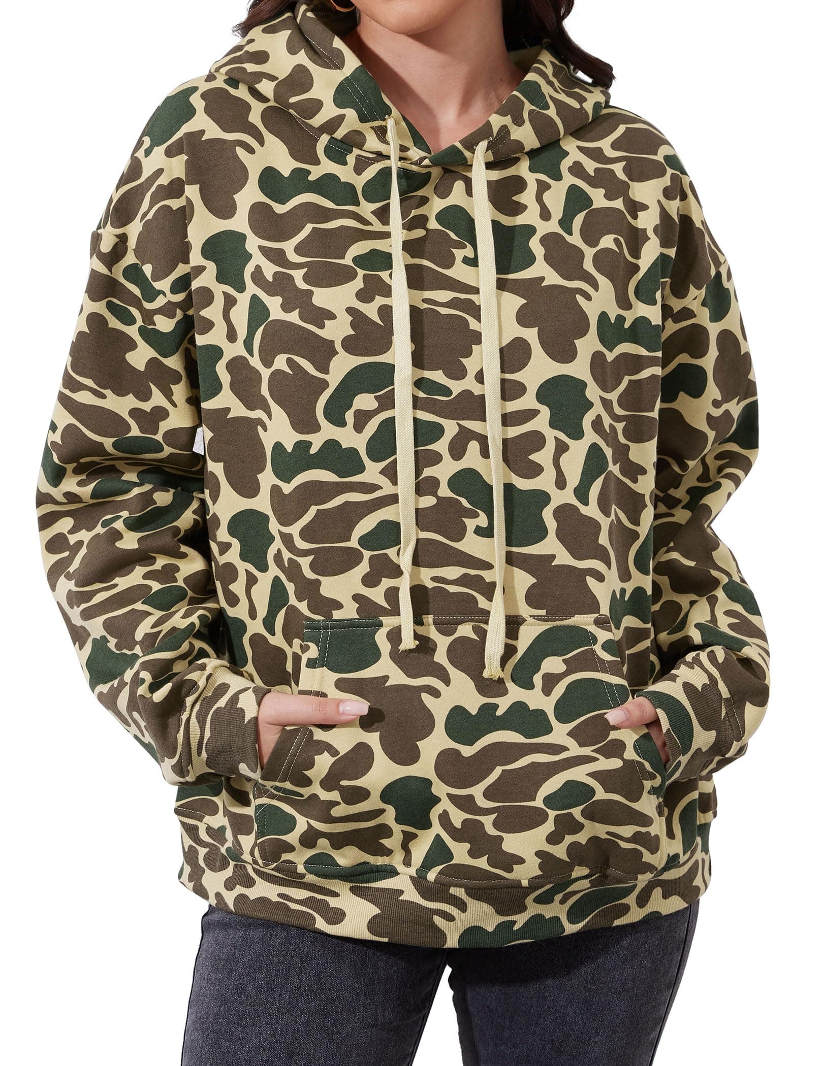 Ziesexy Women's Camo Hooded Sweatshirt with Pocket