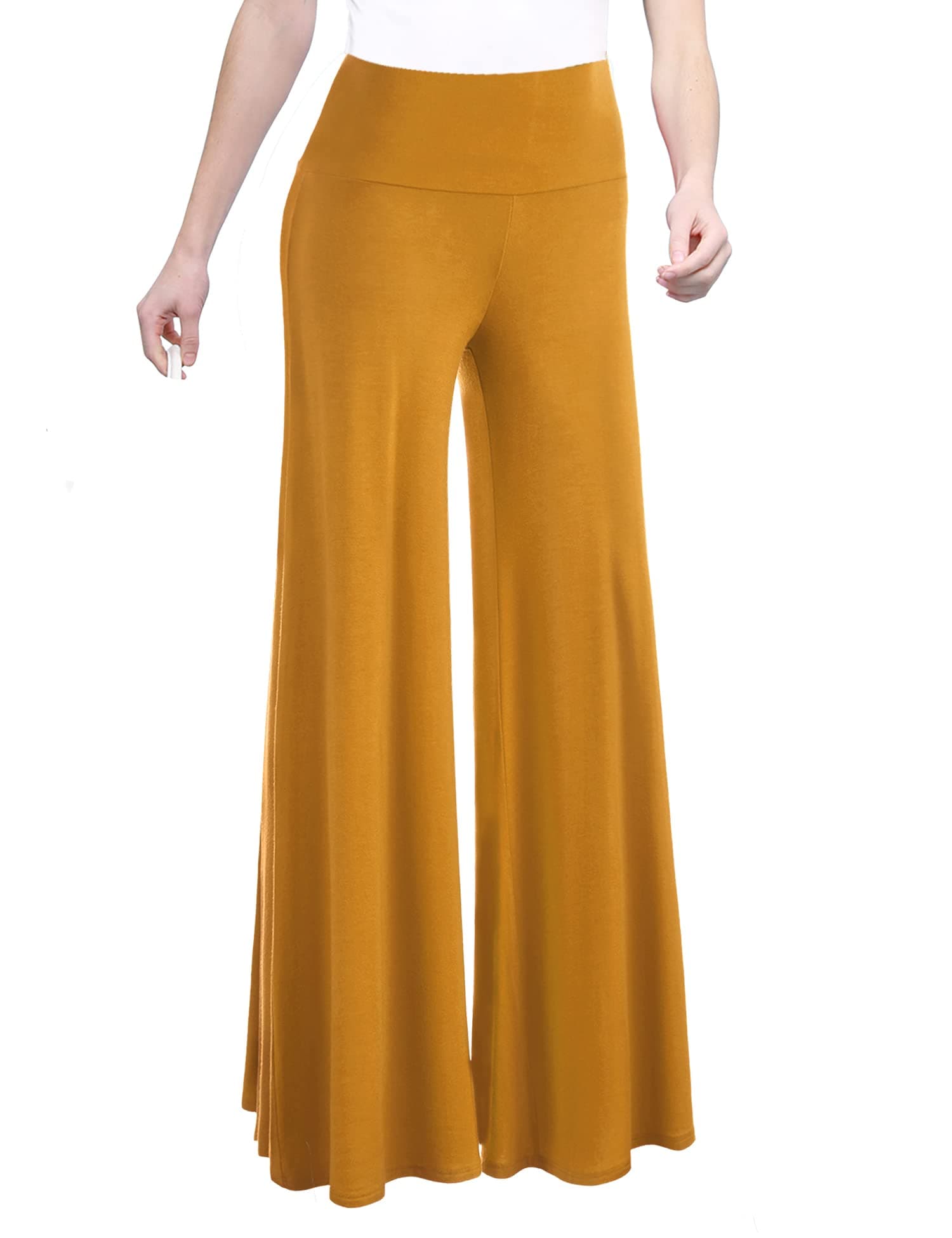 Johnny MBJ Women's Casual Comfy Wide Leg Palazzo Pants (XS~5XL)