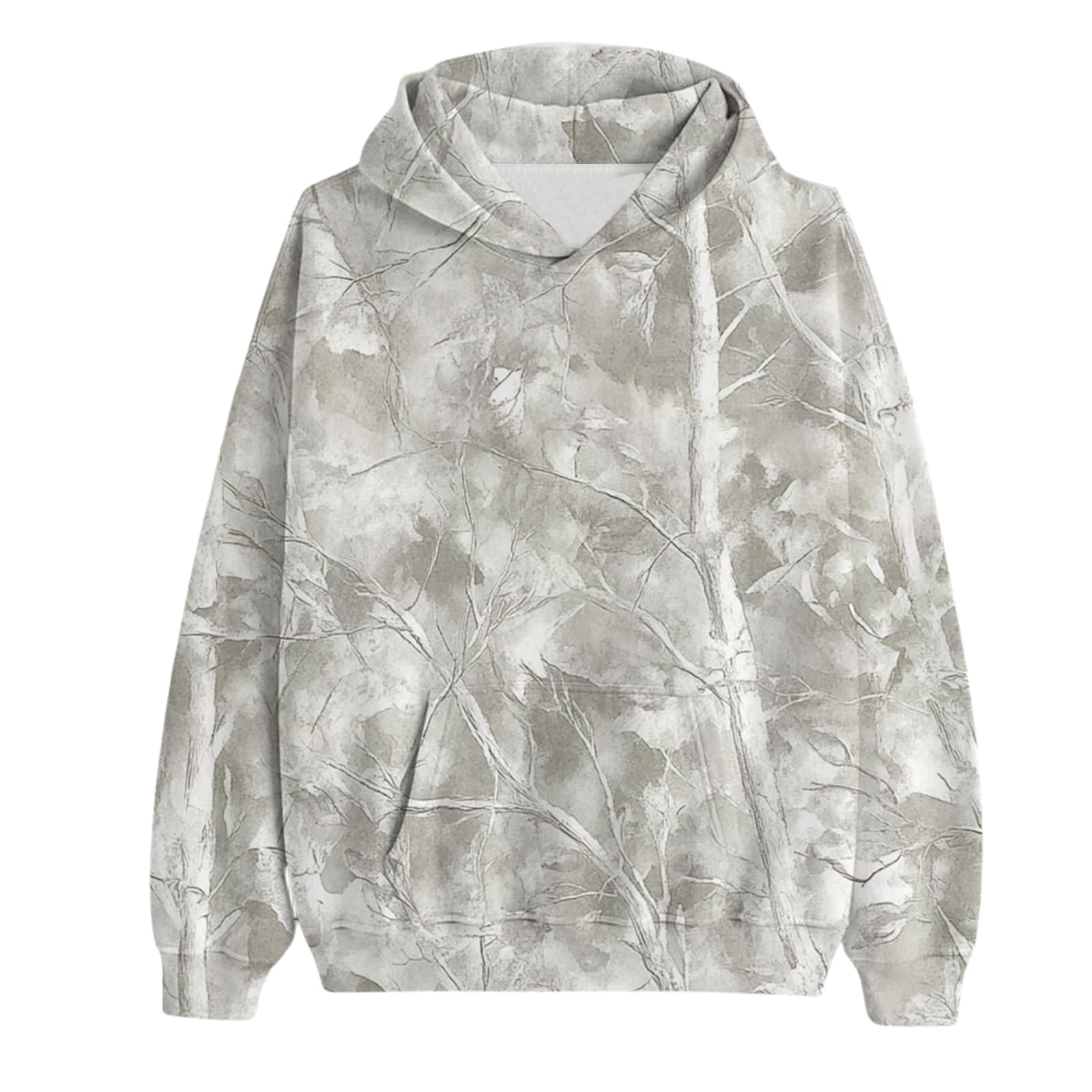 Weinexra Women's Camo Maple Leaf Print Oversized Hoodie Fleece Sweatshirt