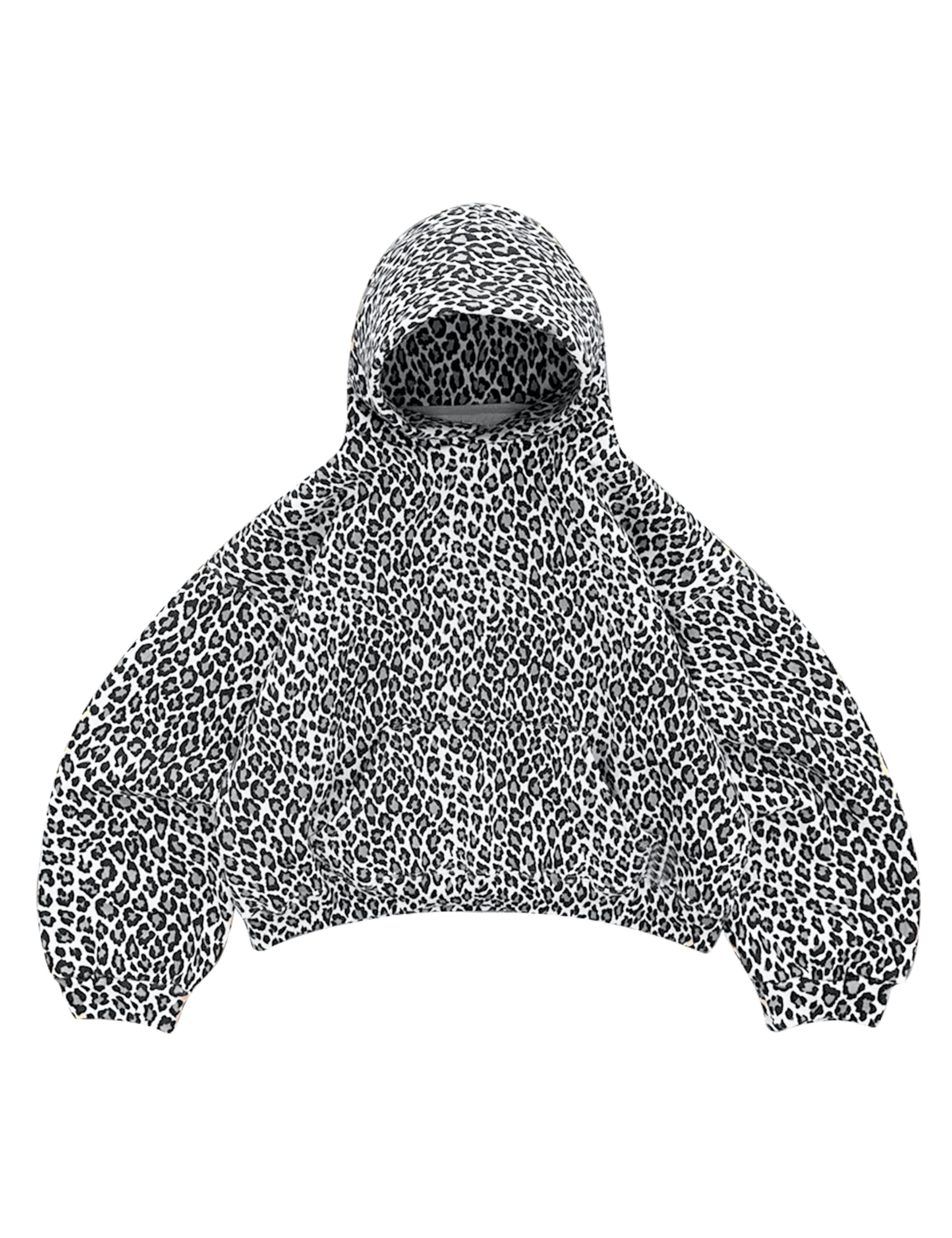 MSBESYOR Leopard Print Oversized Hoodie for Men & Women