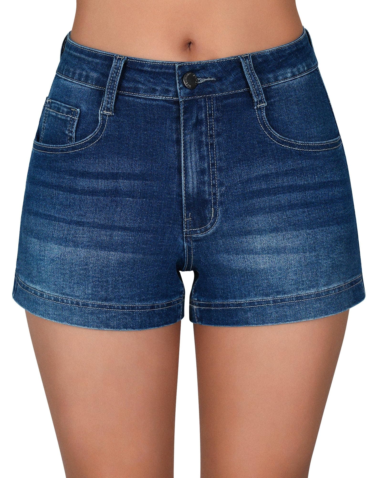 Rosswear Women's Casual Summer High-Waisted Denim Shorts